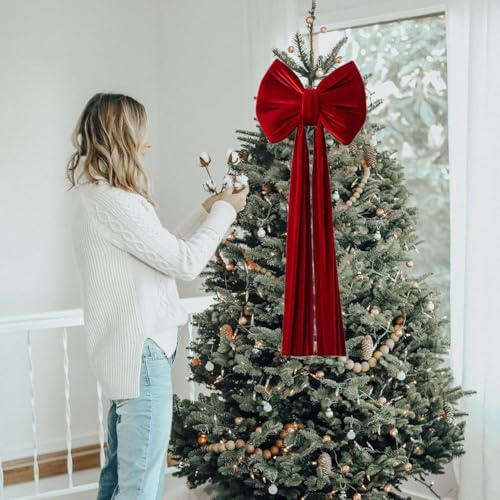 Lazo para árbol de Navidad exterior e interior reutilizable grande para fondos 8