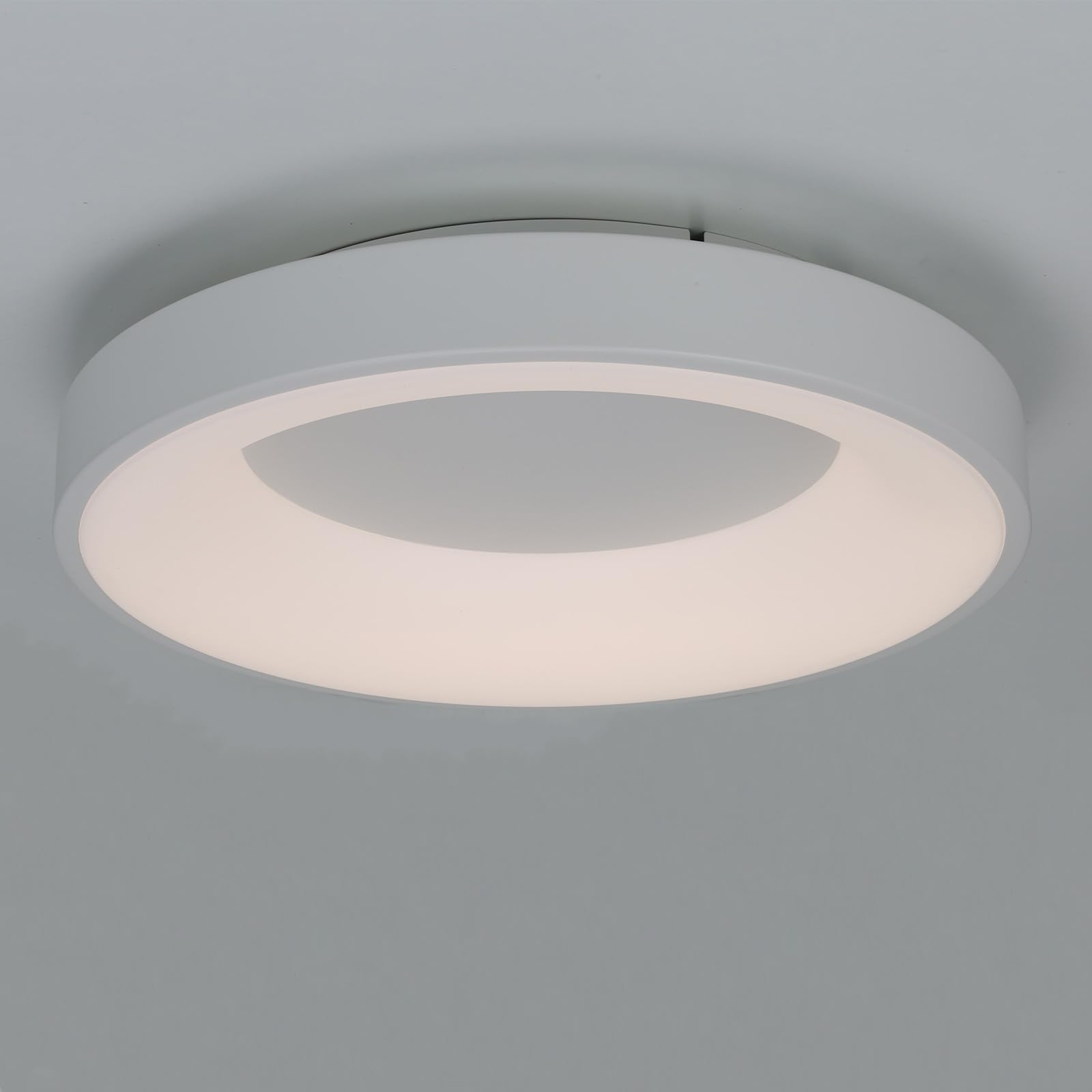 Alpinaluz Plafón LED de 36W Ø40cm 4500lm con Selector de Color CCT 3000K/4000K/6000K, Diseño Redondo en Metal Blanco y Luz Lateral CRI85, para Salón y Comedor