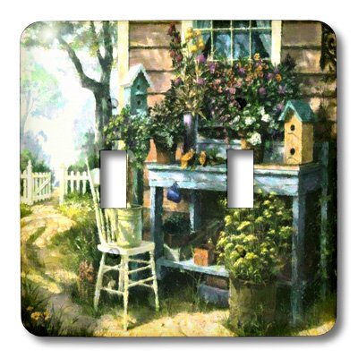 Interruptor de luz decorativo con diseño botánico de paisajes y jardines