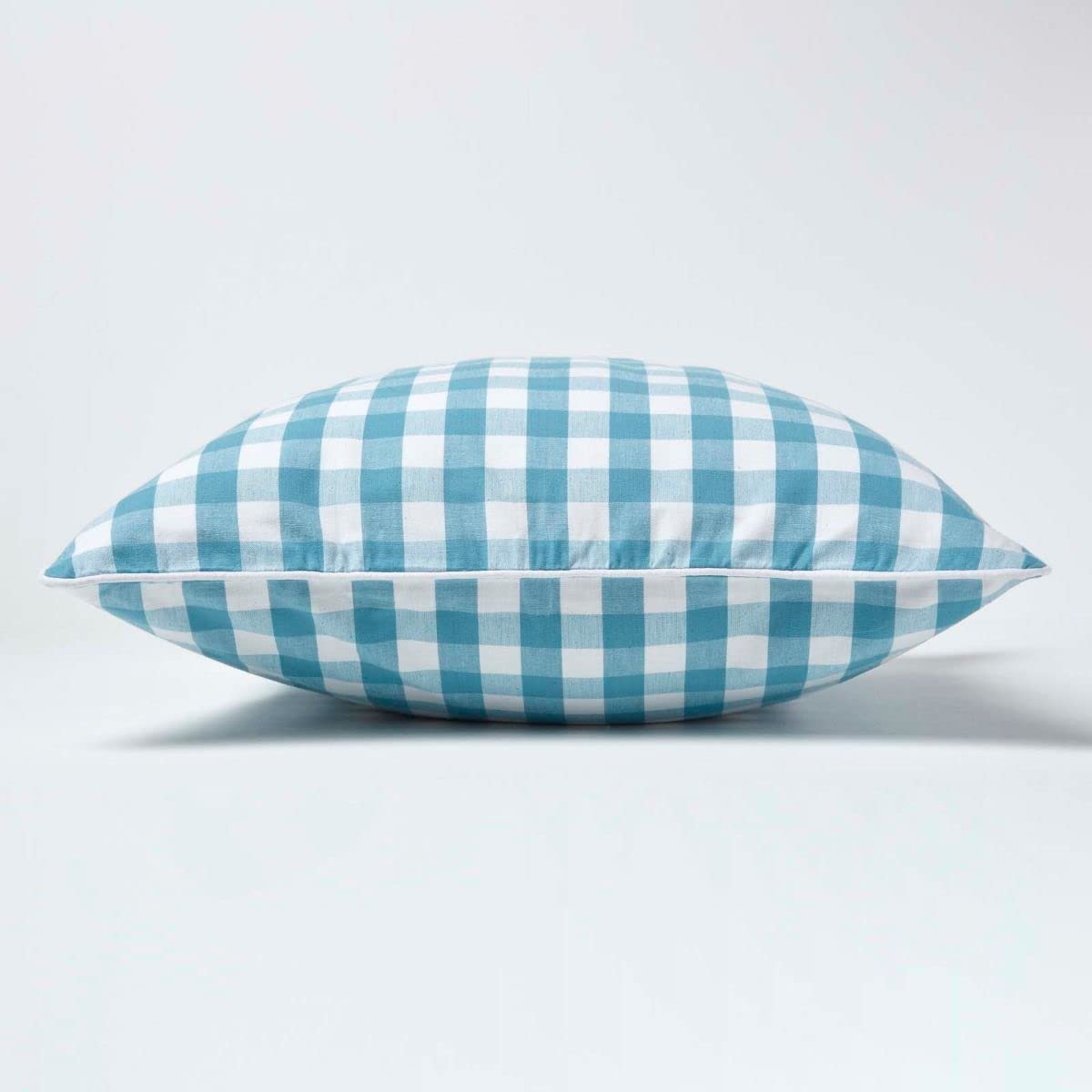 Cuscino Decorativo Homescapes 45x45 Cm - 100% Cotone - Righe Multicolor Arancione Giallo Blu - Imbottito E Lavabile