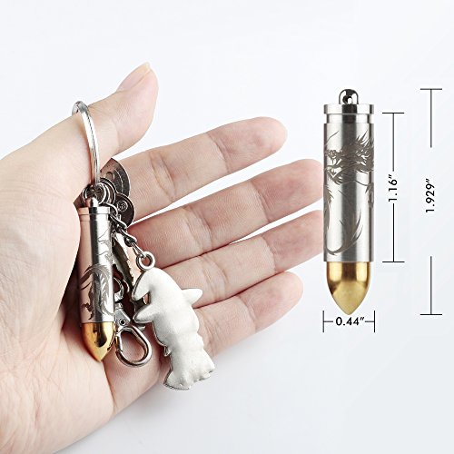 ANO Titanium Mini Nitro Pill Fob Inner Diameter 0.32 Inch with Premium 28 Inches Necklace and Extra Chamber Tip Light Weight Pill Holder for EDC Waterproof 30ft - Thumbnail 5