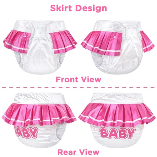 Image of Littleforbig Washable Adjustable Reusable Waterproof Cloth Adult Diaper Wrap Cover - Baby School Girl