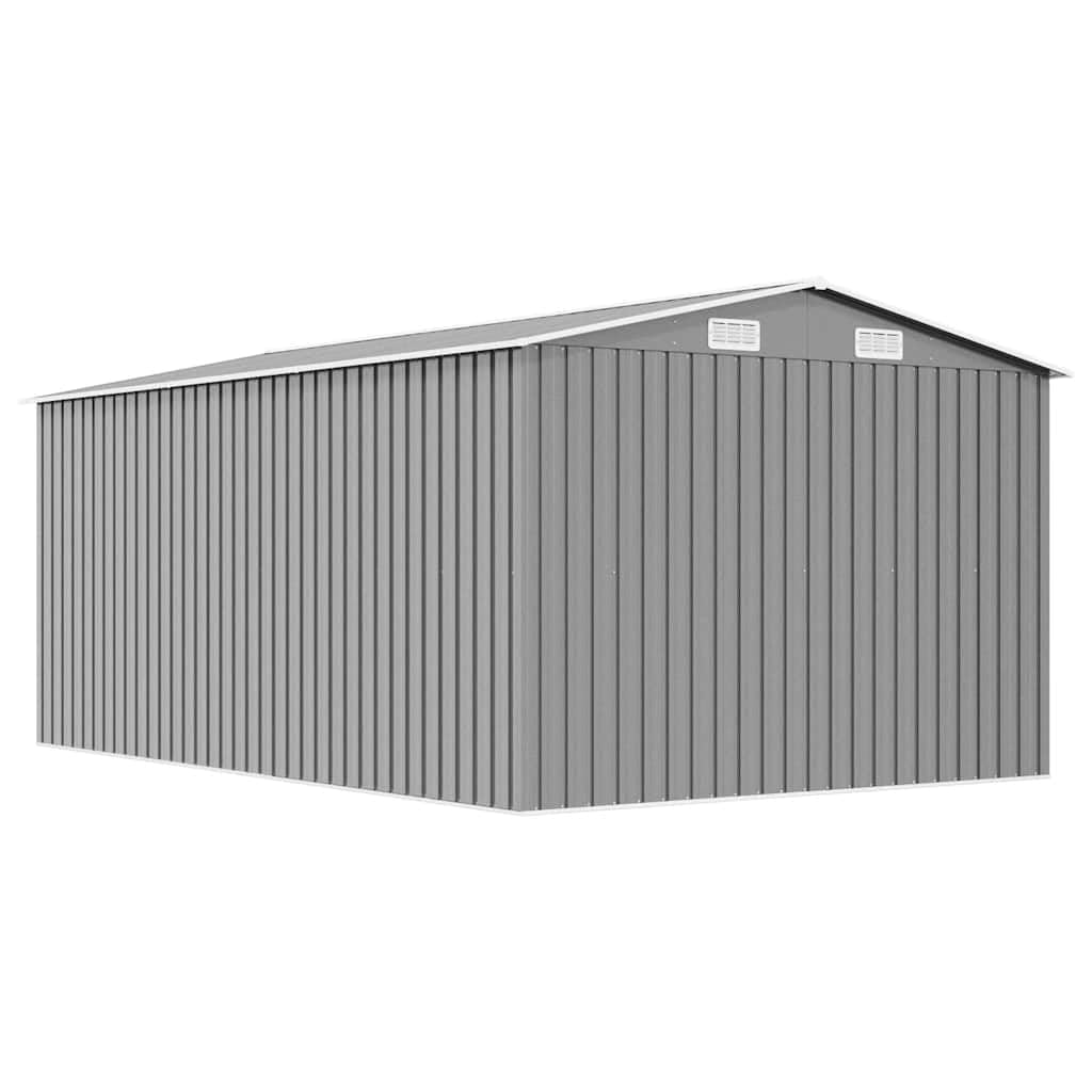 Caseta de jardín Metal Gris 257x392x181 cm