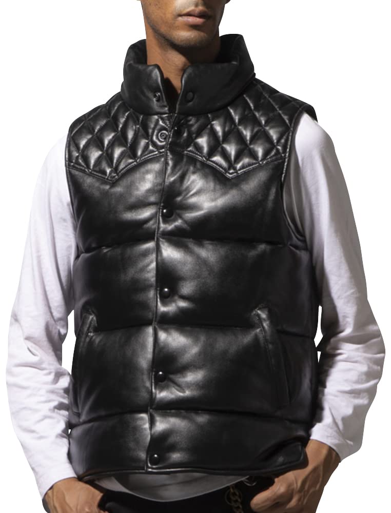 Amazon | [Liugoo Leathers] [リューグーレザーズ] 本革 中綿ダウン