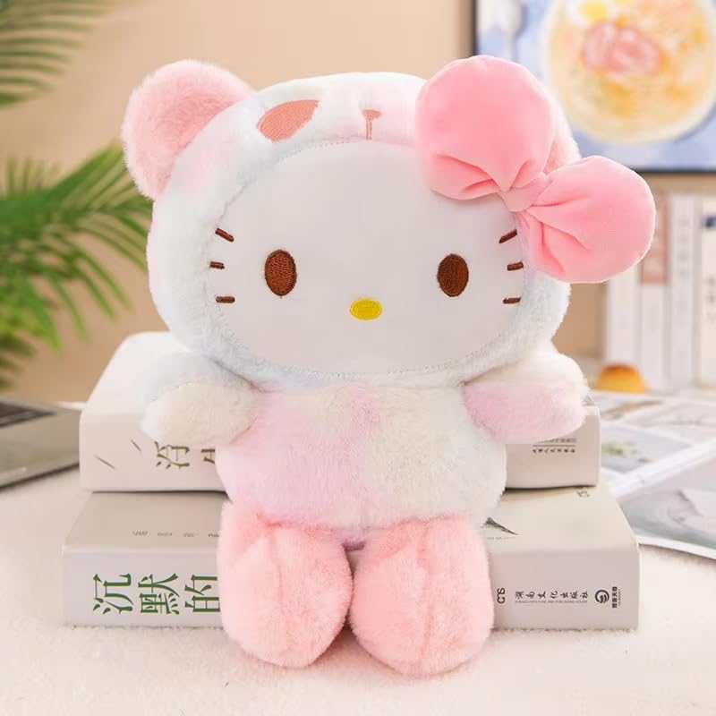 Image of Rainbow Hello Kitty Stuffed Doll with Bunny Gift for Girls Birthday Home Decoration 35 cm Valentine Day