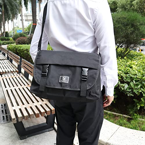 Oiwas Classic Messenger Bag For Men – 14 Inch Satchel Bags For Boys Laptop Shoulder Bag Leisure Crossbody Men Women Bookbag Office Briefcase #TOP5