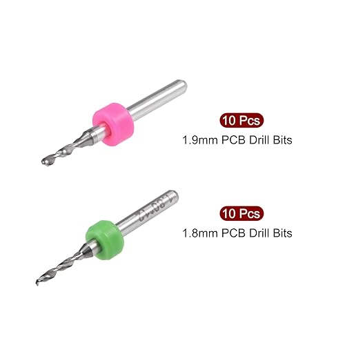 Miniatura 3 de uxcell Brocas para PCB de 0.071 in y 0.075 in, herramienta rotativa de carburo de tungsteno, joyería de grabado CNC, placa de circuito de impresión,