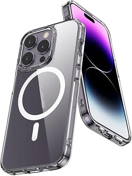 Coverzone iPhone 15 Pro Max ile uyumlu K l f Wireless  arj  zellikli Magsafe ile uyumlu Nitro Anti Shock Transparan K eler Airbag Korumal  Ultra Kal n