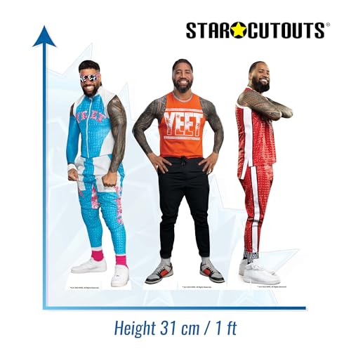 Star Cutouts SC4585 WWE Jey & Jimmy Uso 3 Shelf Top Cardboard Cutouts - 31cm, Party, Fan & Room Decoration - Image 3