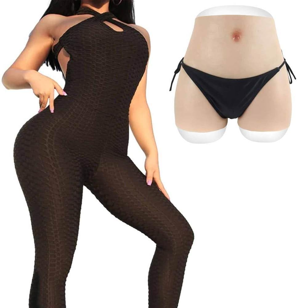 Silicone Fake Vagina Pants Short Butt Lifter Underwear for Crossdresser Cosplay Drag Queen