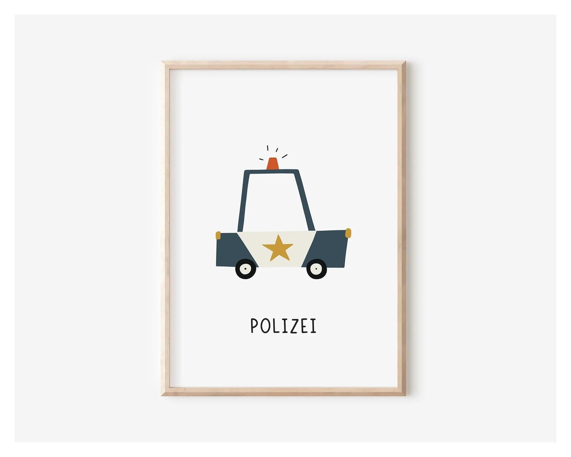 Tableau alphabet véhicules 50x70cm pour déco de chambre bébé