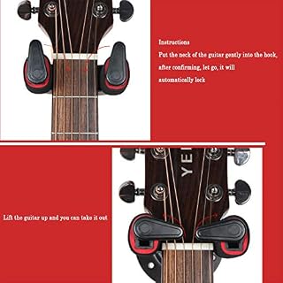 QULONG Cintre de Guitare, Montage Mural Stand Verrouillage Automatique Crochet de Rack Crochet Support Bass Vis Accessoires pour Guitares Classiques électriques acoustiques - Les Beatles, Paul McCartney, John Lennon, RIngo Starr, George Harrison QULONG Cintre de Guitare, Montage Mural Stand Verrouillage Automatique Crochet de Rack Crochet Support Bass Vis Accessoires pour Guitares Classiques électriques acoustiques – Image 5