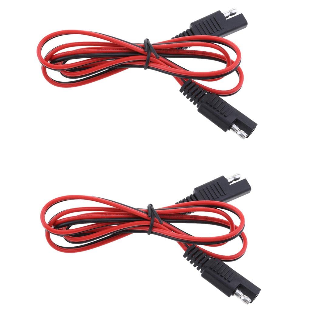 2Pieces 18AWG SAE Male to Male Extension Adapter Cable Harness Solar Battery-image-33