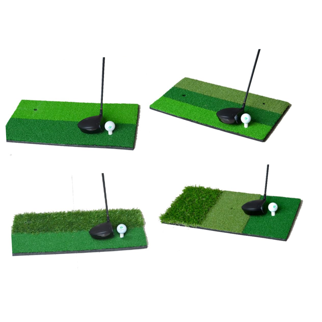 HEMOTON Practice Swing Mat Golf Hitting Pad 30x60cm Portable Hitting Mat Realistic Grass Surface for Training
