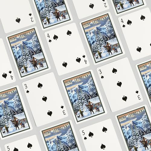Baraja de 52 cartas tamaño póker Mont Tremblant Canadá miniatura 4