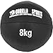GORILLA SPORTS® Medizinball - 1kg, 2kg, 3kg, 4kg, 5kg, 6kg, 7kg, 8kg, 9kg, 10kg Gewichte, Einzeln/Set, 29cm, aus Leder, Schwarz - Trainingsball, Fitnessball, Gewichtsball, Slam Ball