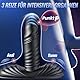 Realistischer Anal Dildo & Grinder-Vibrator mit Silikon-Vollummantelung, Analplug mit 9 Vibrations&3 Stoßmodi für Stimulation von Prostata, Anus & Vagina Butt Plug Sex Spielzeug für die Männer Frau