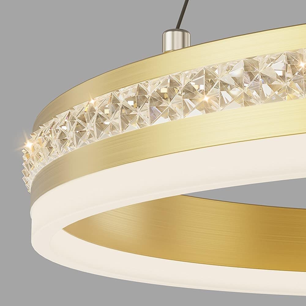 Lampa wisząca 60 cm do salonu, okrągła konstrukcja, akrylowy klosz, regulowana wysokość, 74 W.