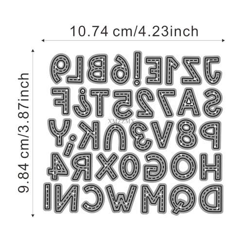 XMZZMX 26 moldes de corte de metal de letras inglesas para fazer cartões, kit de moldes de corte de
