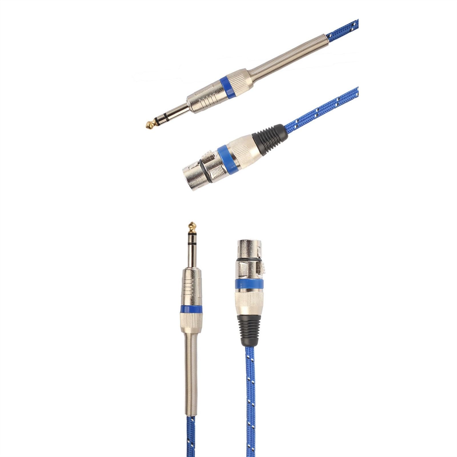 kabel audio instrumentu muzycznego Pozłacany Kabel Mikrofonowy Stereo 6,35 Męski Na Żeński Kabel Do Gitary Elektrycznej W Obudowie Ze Stopu Cynku(15 meters)