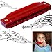 Dazzling Toys Kids Clearly Colorful Translucent Harmonica -