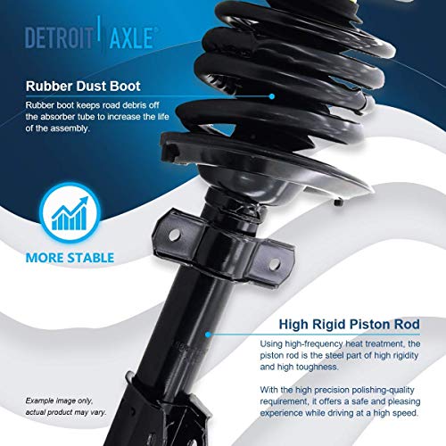 Image of Detroit Axle - 12pc Struts Kit for 2004-2008 Pontiac Grand Prix 2005 2006 2007, Front Sway Bars Outer Inner Tie Rods Lower Ball Joints Front and Rear Struts & Coil Spring Replacement Suspension