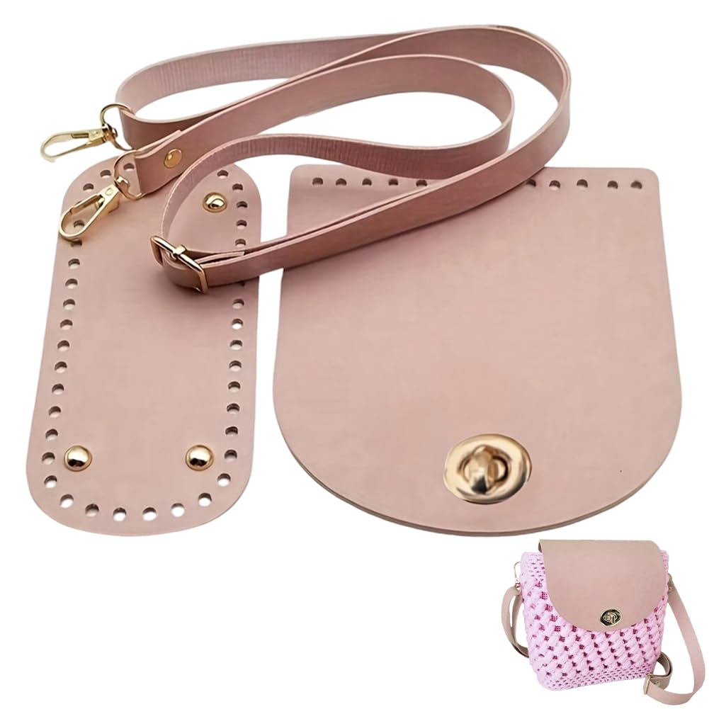 DIY Purse Making Kit - Crochet Bag Bottom & Strap -12