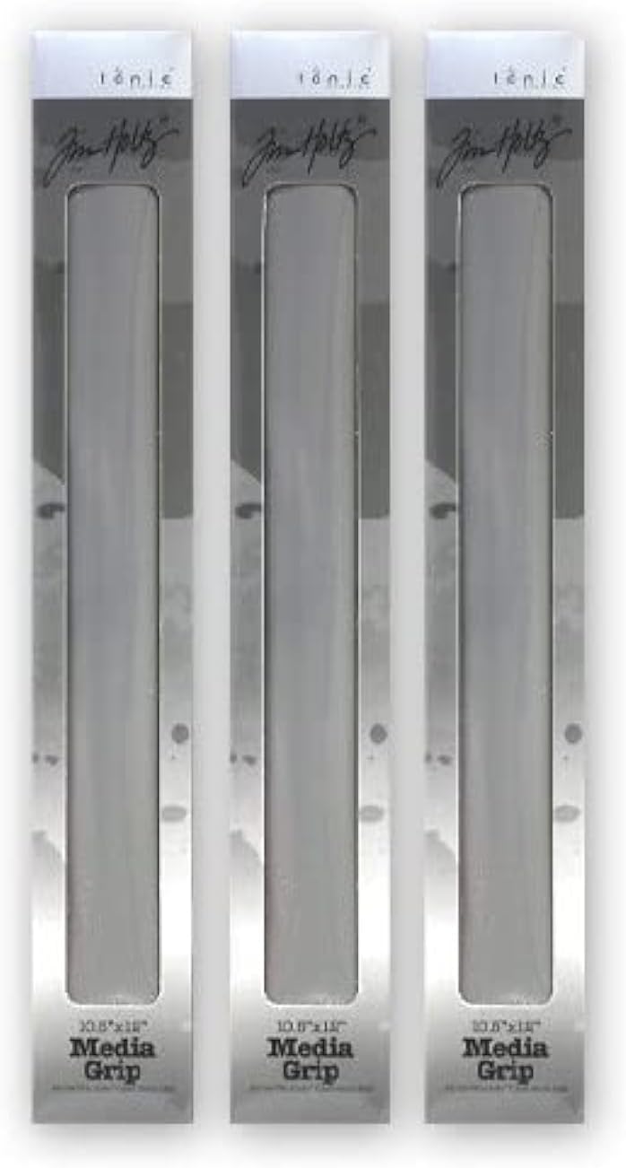 Ranger Ink Bundle Tim Holtz Tonic Media Grip Mat Set of 3 4633e3x, gray, 10.5x12