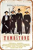 Tombstone Western Cowboy Movie Poster Retro Metal Sign Vintage Tin Sign for Bar Man Cave Garage Home Wall Decor Men Gifts 12 X 8 inch