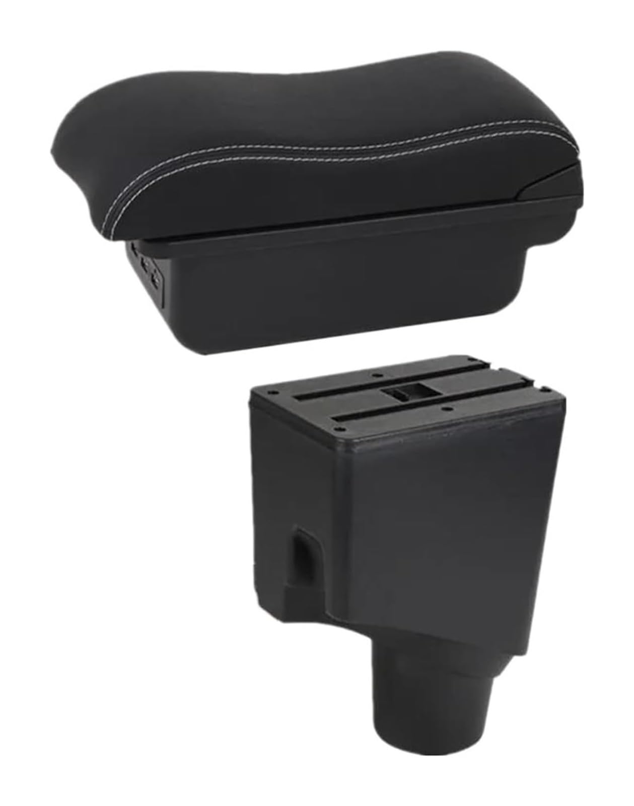 Hckclmbmzw B2 Black White 3Usb For Toyota For Yaris For Hybrid 2015-2023 Car Armrest Box Interior Dedicated Retrofit Parts Accessories Car Armrest Center Console(B2 Black White 3Usb)