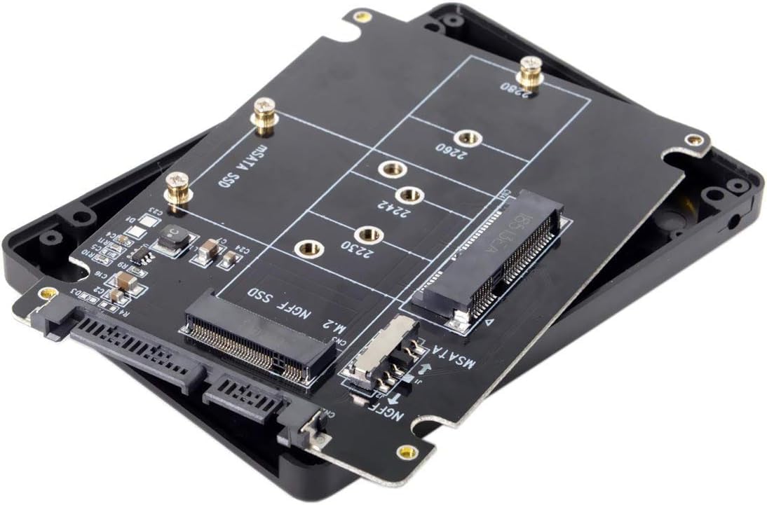 CARE CASE® NGFF M.2 SSD to 22Pin SATA III 2.5-Inch Enclosure Adapter,Support 2280 2260 2242 2230 SSD