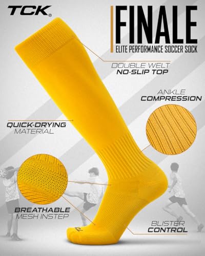 Image of Finale Soccer Socks Youth & Adult | Knee High Men's & Kids Soccer Socks | Stretch Fit for Shin Guards | Made in the USA