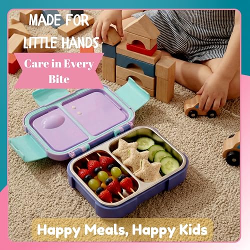 Image of Trueware Galaxy 2 304 Stainless Steel PU Insulated Lunch Box with Two Compartment BPA Free, Food Grade Ideal for School, Picnic, Office & Outdoor - 530ml