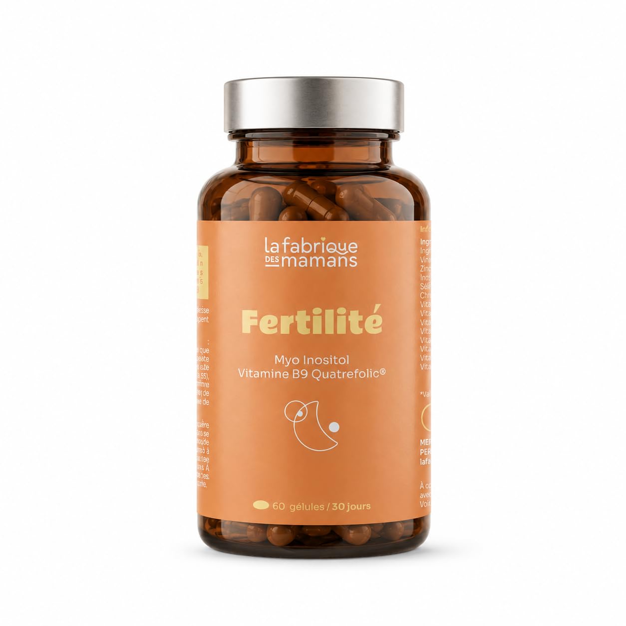 Fertilité, Conception et Grossesse | Complément alimentaire, Vitamine B9 (acide folique), Myo Inositol, Iode | La fabrique des mamans, 30 jours, Vegan, Fabriqué en France