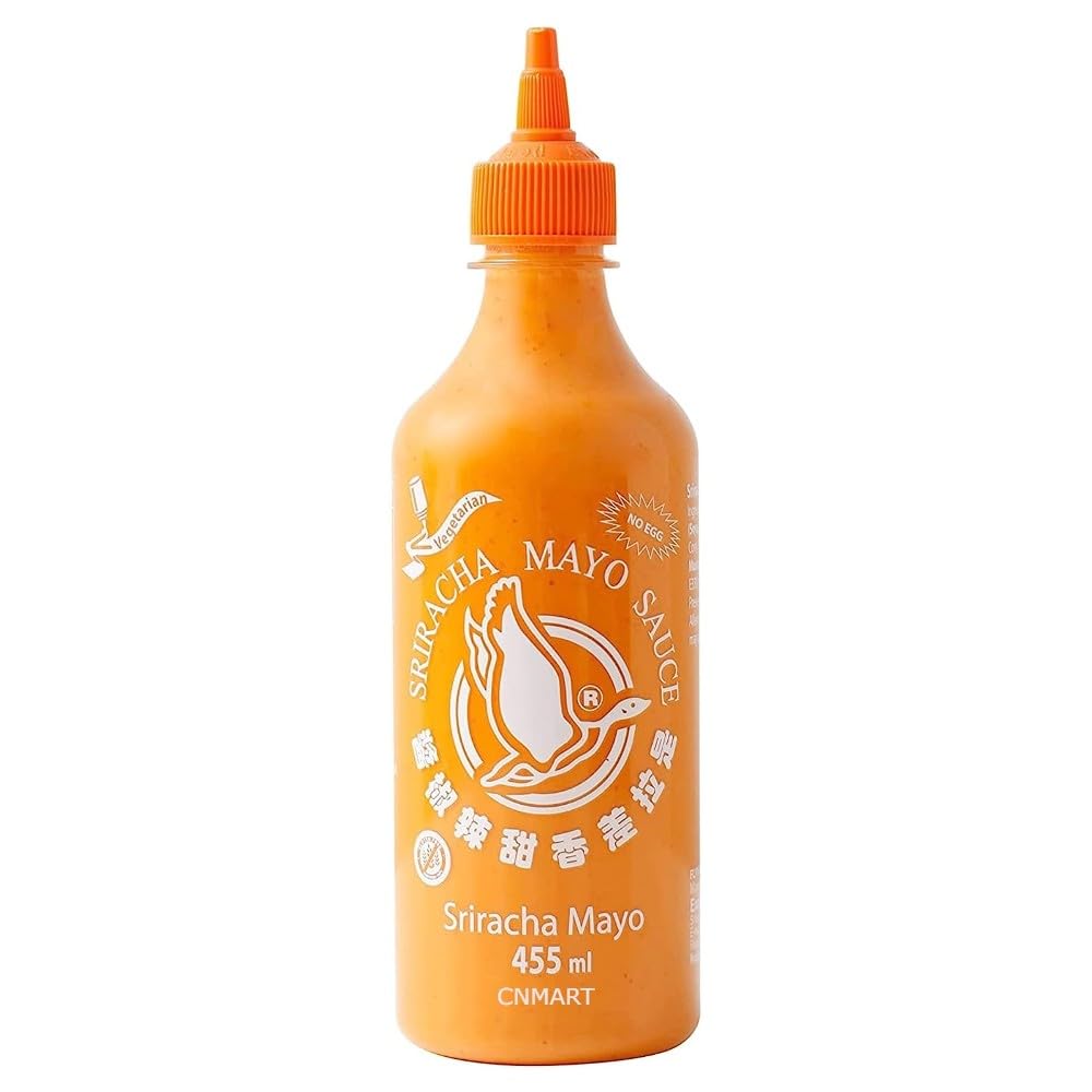 Flying Goose Thai Mayo Flavour Sriracha Sauce Vegan 455ml - Creamy Chilli Mayonnaise, Ideal for Sandwiches, Burgers, and Dips