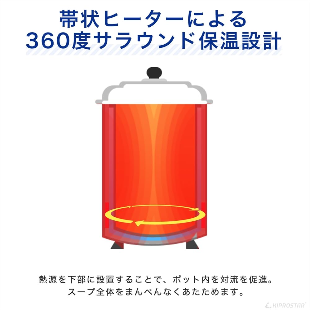 Amazon | スープジャー スープ保温 5L (満水5.6L) 業務用 KIPROSTAR