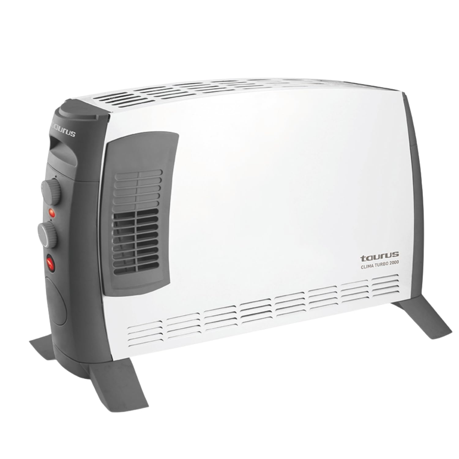 Taurus – Radiateur convecteur Clima Turbo 2000 | 2000W | 3 intensités de chaleur + Turbo | Thermostat Réglable | Pour surfaces jusqu'à 20m² | Pieds inclus | Poignée de transport