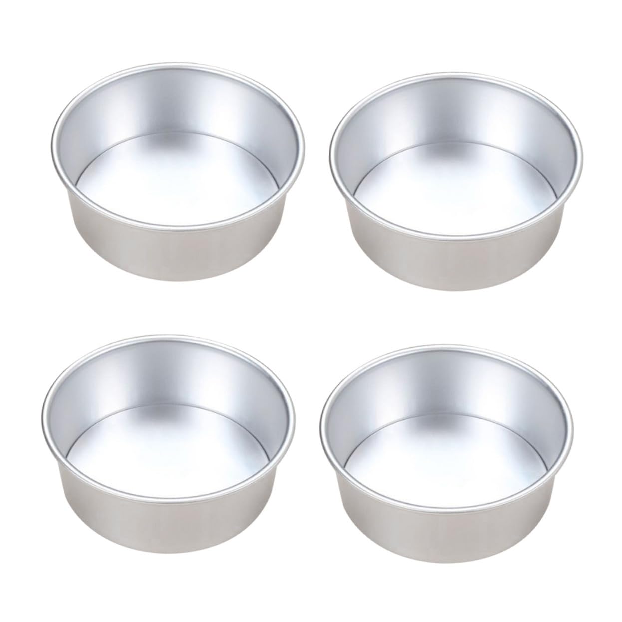 VALICLUD 4 Piezas Molde para Hornear Pasteles Aleación de Molde Redondo Fondo Extraíble Bandeja Antiadherente para Hornear Tartas para Pasteles de Cumpleaños