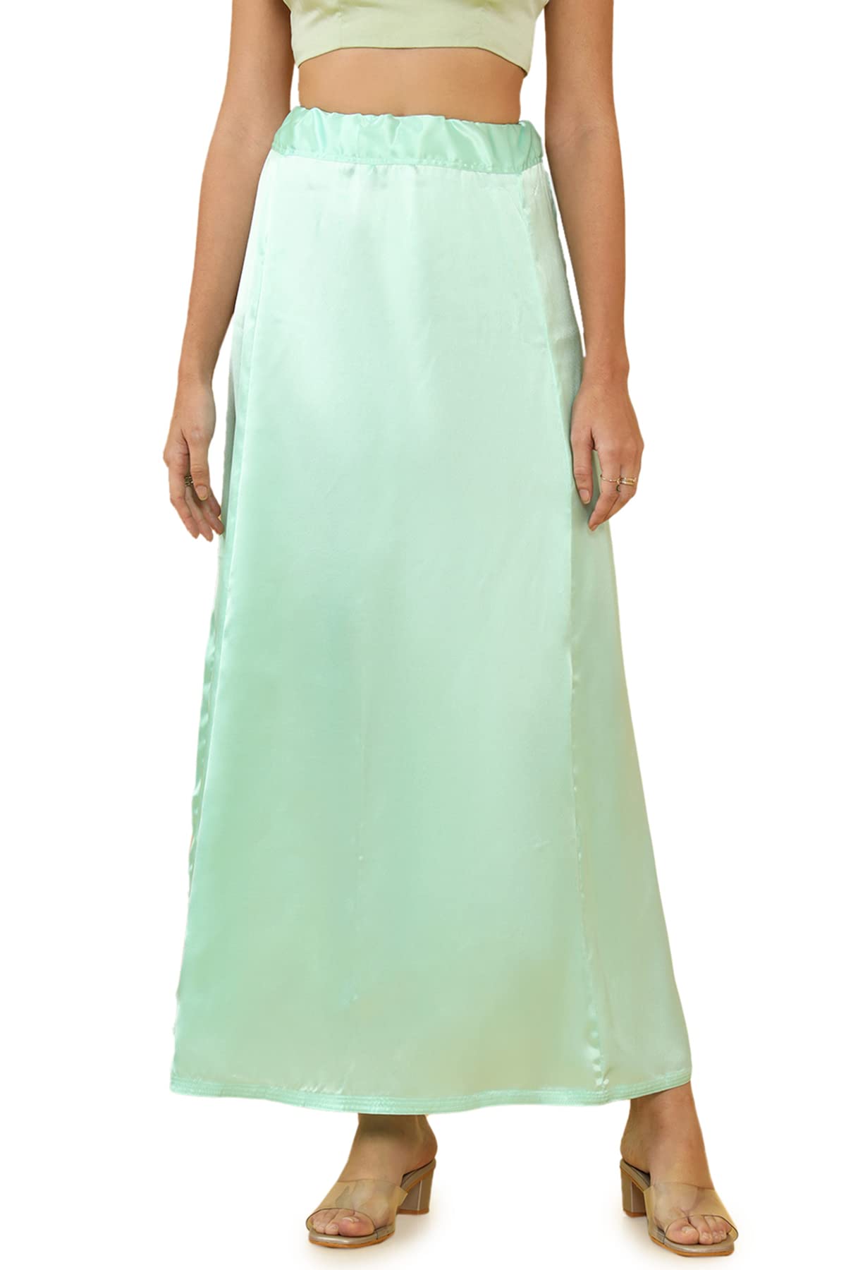 soch Women Green Satin Petticoat-picture-14