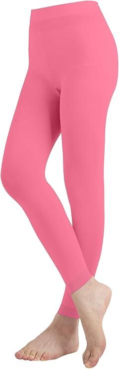EMEM Apparel Women's Solid Colored Opaque Microfiber Footless Tights