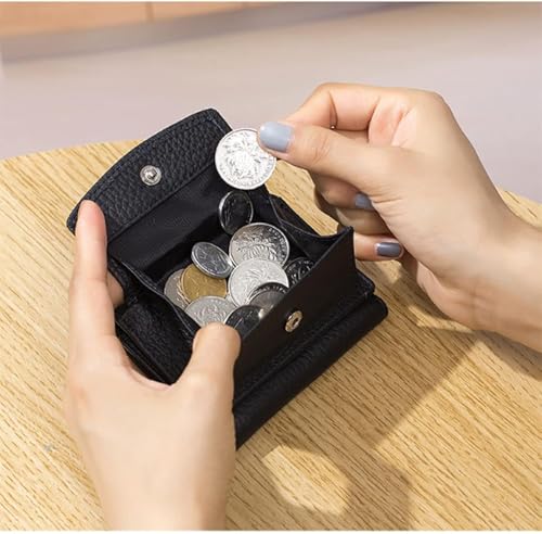 Houtangduty Mini Wallet, Folding Mini Wallet, Houtndguter Genuine Leather RFID Blocking Card Holder Organizer Pocket, for Woman (#14)4