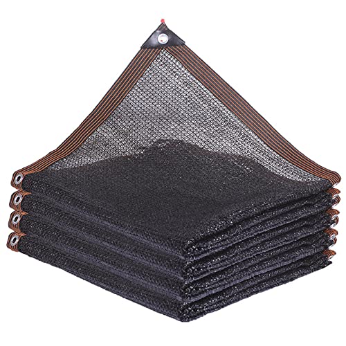 Red de sombra negra para invernadero con ojales, 3 x 4 m, red de 3 pines para jardín, pérgola, patio, plantas, invernadero, gallinero al aire libre