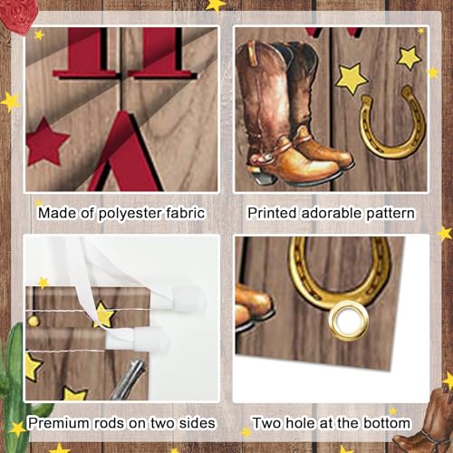 Image of Avezano Wild West Cowboy Banner Yee Haw Welcome Porch Signs Western Cowboy party decorations for Birthday Baby Shower Indoor Outdoor