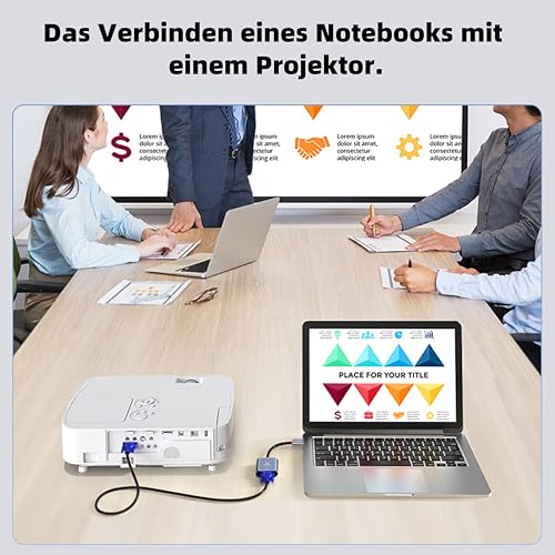 biaze ZH276 HDMI zu VGA Adapter, 1080P 60HZ Videokonverter Adapter (Stecker auf Buchse) für Laptop, PC, TV-Monitor, Projektor, vergoldetes Anschlusskabel