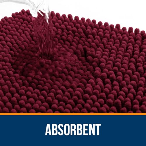 image for OLANLY Bathroom Rugs 47x24, Extra Soft Absorbent Chenille Bath Rugs, R