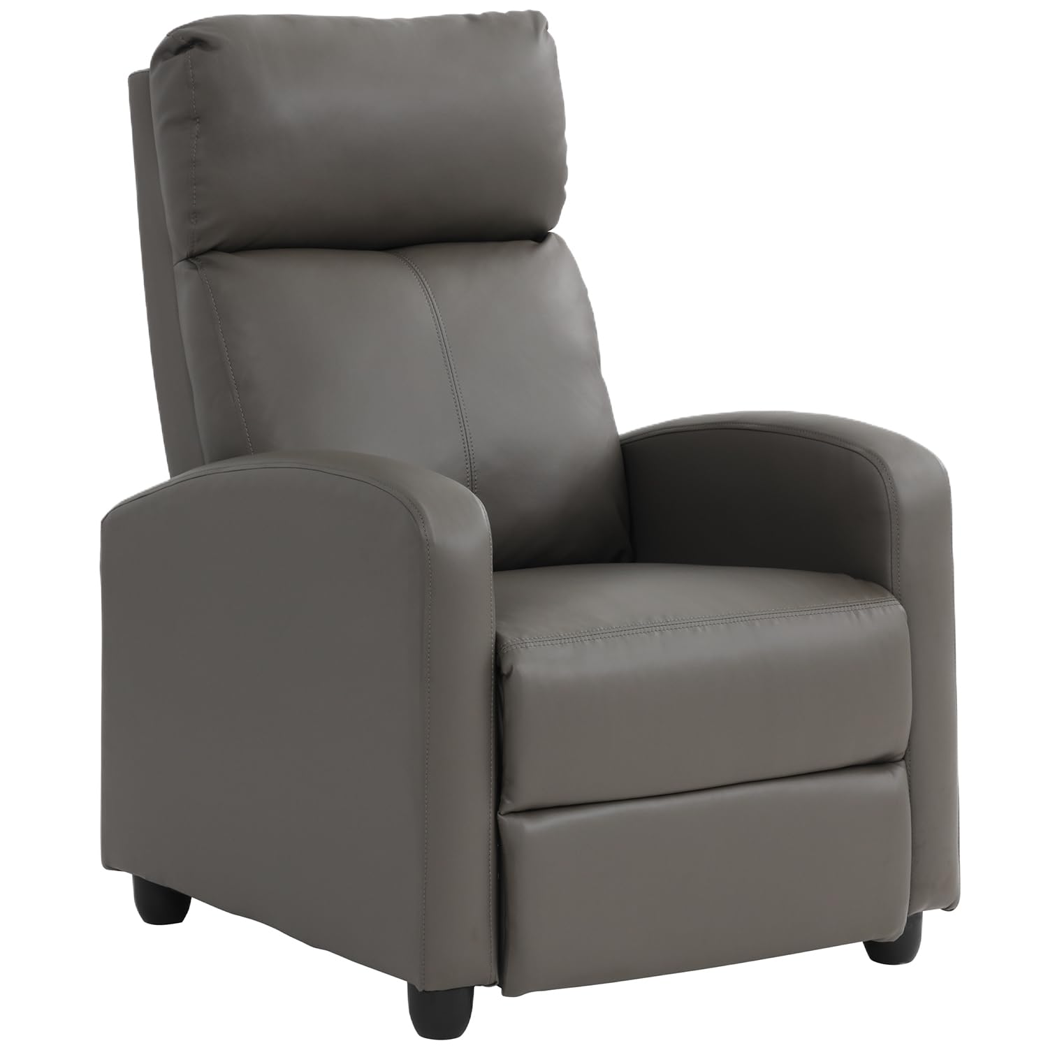 PayLessHere Recliner Chair Single Reclining Sofa Home Theater Seating with Lumbar Support and PU Leather Padded Backrest for Living Room and Bedroom (