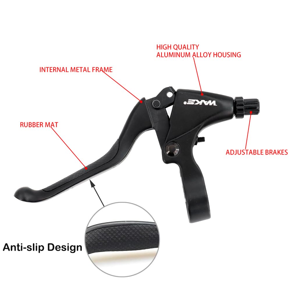 CYSKY Leviers de frein 1 paire de poignées de freins de vélo de montagne, diamètre de 4,2 cm pour la plupart des vélos, vélos de route, VTT, BMX, cyclisme (alliage d'aluminium)