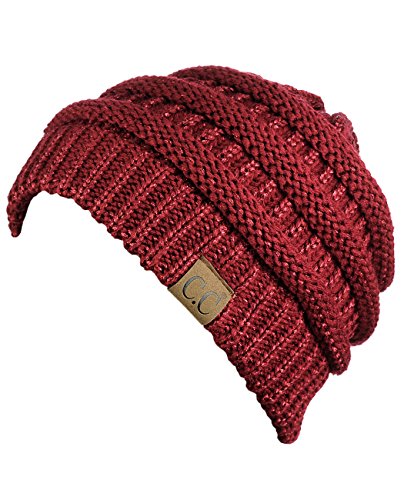 Image of Cambridge Select Thick Slouchy Knit Oversized Beanie Cap Hat