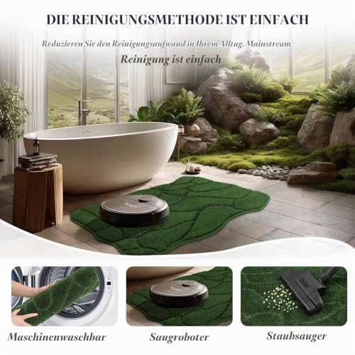 BSICPRO Großer Badezimmerteppich, 61 x 150 cm, rutschfest, weich, saugfähig, schnell trocknend, Mikrofaser-Badteppich… – Ansicht 5
