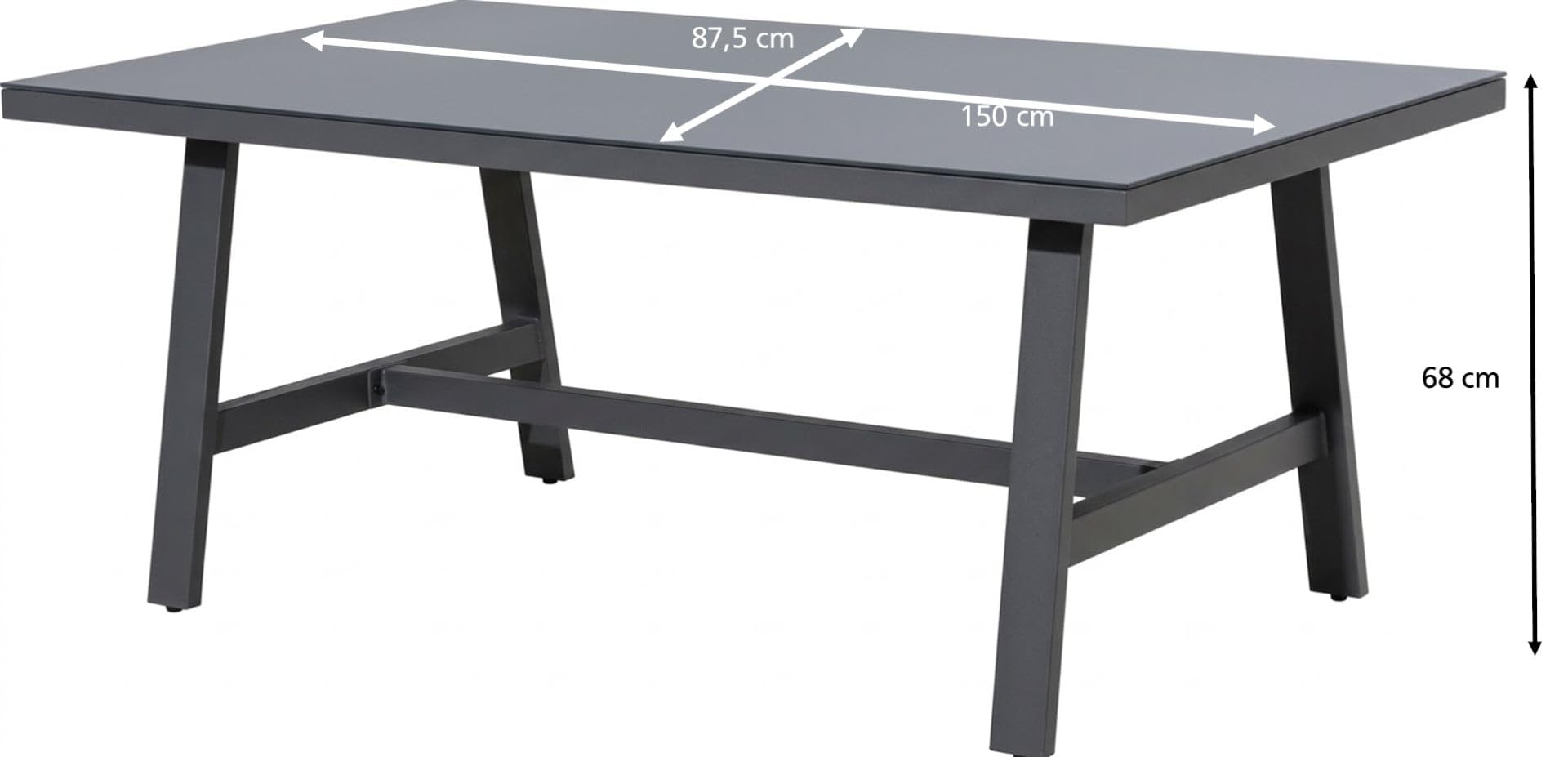 Primaster Gartenmöbel Set Girona Lounge Sitzgruppe für 8 Personen Alu anthrazit Outdoor Gartenlounge Tisch Kissen Modern Terrasse